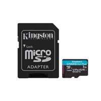 Kingston MicroSDXC karta 1TB Canvas Go! Plus, R:200/W:160MB/s, Class 10, UHS-I, U3, V30, A2 + Adaptér