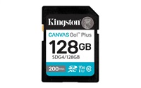 Kingston SDXC karta 128GB Canvas Go! Plus, R:200/W:160MB/s, Class 10, UHS-I, U3, V30