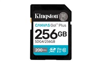 Kingston SDXC karta 256GB Canvas Go! Plus, R:200/W:160MB/s, Class 10, UHS-I, U3, V30