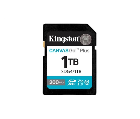 Kingston SDXC karta 1TB Canvas Go! Plus, R:200/W:160MB/s, Class 10, UHS-I, U3, V30