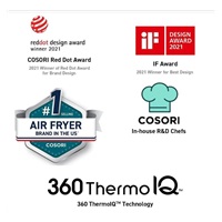 BAZAR - Cosori Dual Blaze 6.4L SMART horkovzdušná  fritéza + 5x špíz a gril. rošt, grey - Poškozený kus