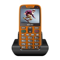 EVOLVEO EasyPhone XR, mobilní telefon pro seniory s nabíjecím stojánkem, oranžová