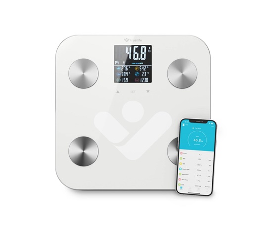 BAZAR - TrueLife FitScale W6 BT - Bioelektrická impedanční bluetooth váha - bílá - Poškozený obal (Komplet)