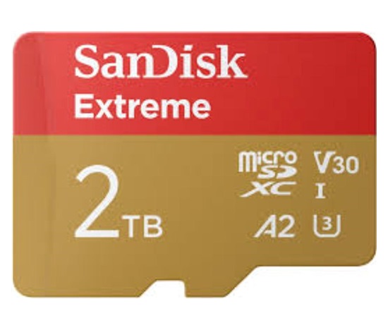 SanDisk micro SDXC karta 2TB Extreme (240 MB/s A2 UHS-I U3 V30) + adaptér