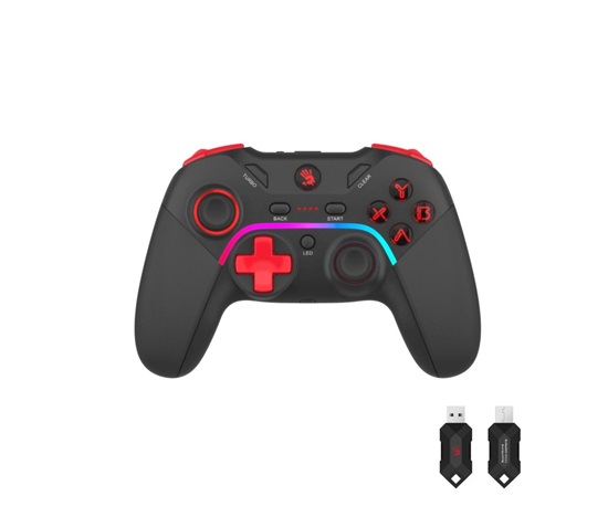A4tech Bloody GPW70, gamepad, RGB, Dual mode 2,4G+USB, černá