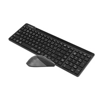 A4tech FG2400 Air2, bezdrátový kancelářský set klávesnice s myší, CZ, černá
