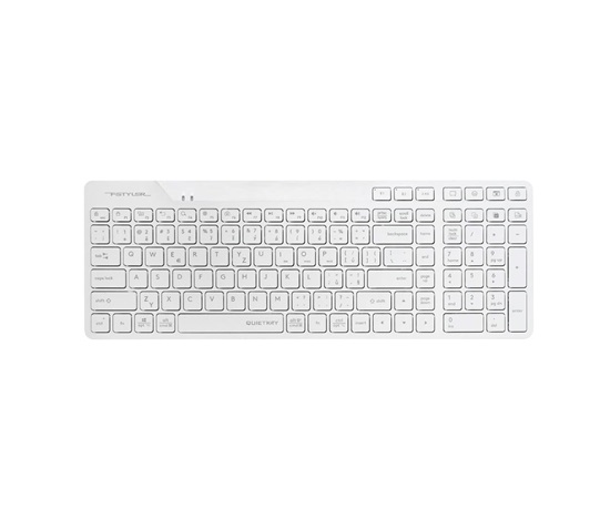 A4tech FStyler FBK27C AS, bezdrátová Dual mode Bluetooth+2,4G klávesnice, CZ, bílá