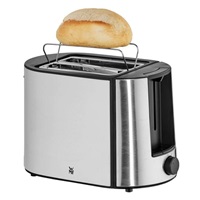 WMF Bueno Pro topinkovač, 870 W, 6 úrovní opekání, odnímatelná přihrádka na dorbky, nerez / černá