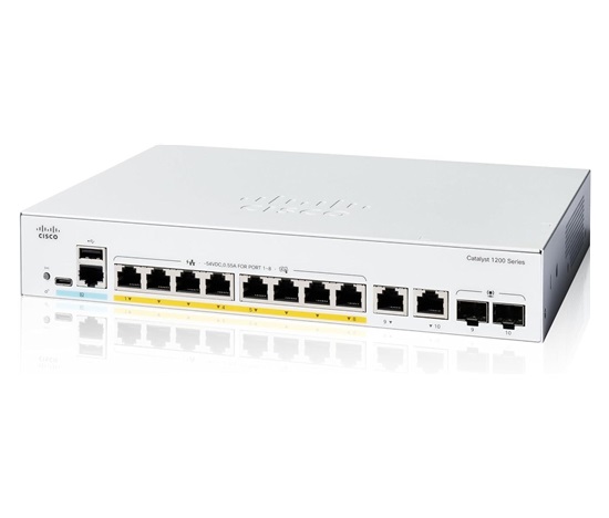 BAZAR - Cisco Catalyst switch C1200-8P-E-2G (8xGbE,2xGbE/SFP combo,8xPoE+,67W,fanless) - REFRESH - rozbaleno