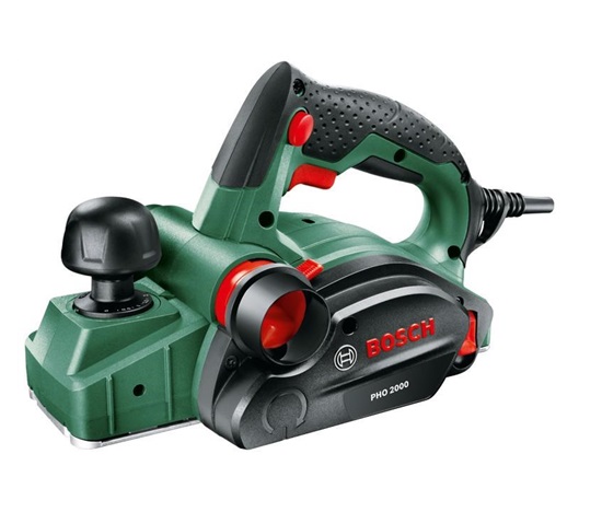 Bosch PHO 2000 hoblík, šířka 82 mm, aretace proti zapnutí, ochranná botka, oboustranné vyhazování hoblin