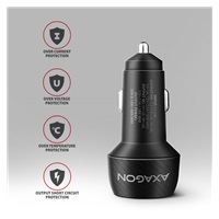 AXAGON PWC-PQ48 nabíjačka do auta 48W, USB-A+USB-C, PD3.0/PPS/QC4+/SFC/Apple