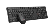 C-TECH klávesnice s myší WLKMC-03, Bezdrátový set 2.4GHz, CZ, Černá