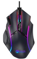 C-TECH Herní myš Akali, 12800 DPI, RGB podsvícení, USB, Černá