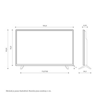 TCL 75C655 75" TV, 4K Ultra HD, QLED, Google TV, HDR, Bluetooth, WiFi, reproduktory ONKYO 2.1 se subwooferem