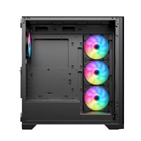 VeinX case GL29AL-BK, ATX, Průhledná bočnice, 4x 120mm ARGB Fan, ARGB Hub, Černá