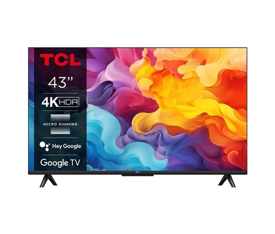TCL 43V6B 43" TV, 4K Ultra HD, LED, HDR, Google TV, Chromecast, Bluetooth, Wi-Fi, Dolby Audio, MagiConnect