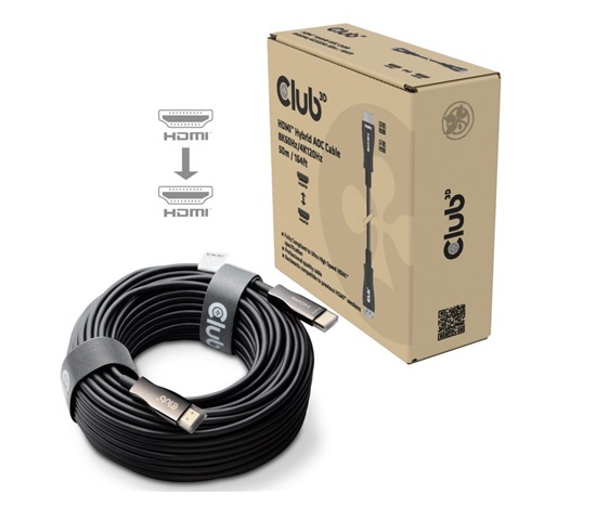 Club3D Kabel aktivní hybridní optický HDMI 2.1 8K60Hz/4K120Hz, (M/M), 50m