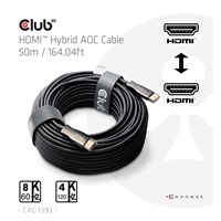Club3D Kabel aktivní hybridní optický HDMI 2.1 8K60Hz/4K120Hz, (M/M), 50m