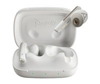 Poly Voyager Free 60 MS Teams bluetooth headset, BT700 USB-C adaptér, nabíjecí pouzdro, bílá