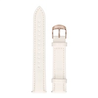 Garett univerzální řemínek 18 mm, bílý se zlatým zapínáním ekokůže