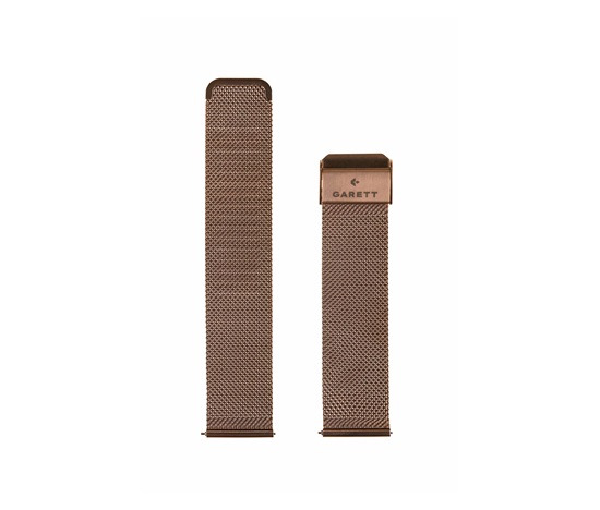 Garett univerzální řemínek 18 mm, zlatorůžový kovový, typ Mesh rose gold