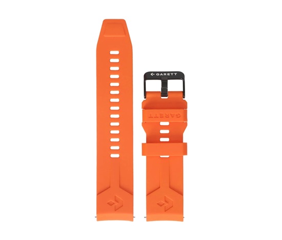 Garett řemínek 22 mm, oranžový silikonový