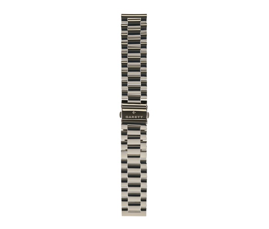 Garett řemínek 22 mm, stříbrný kovový, typ Solid