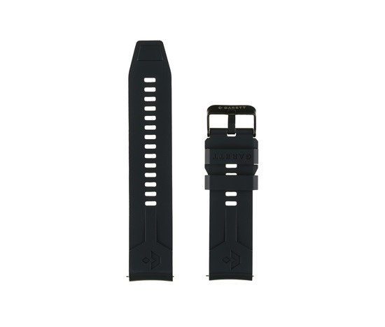 Garett řemínek 22 mm, černý silikonový