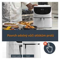 BAZAR Cosori CP158-AF PREMIUM –  5.5L horkovzdušná fritéza + 5x špíz a gril. rošt, white