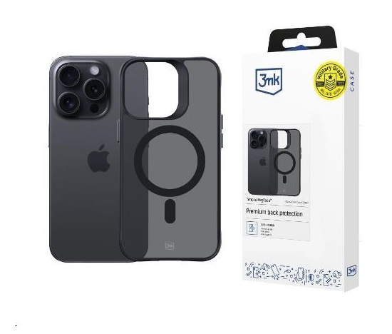 BAZAR - 3mk Smoke MagCase pro Apple iPhone 15 Pro Max - Poškozený obal (Komplet)