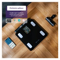 TrueLife FitScale W8 BT Black - osobní diagnostická bluetooth váha