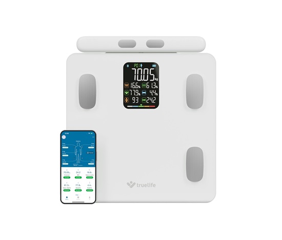 TrueLife FitScale W8 BT White - osobní diagnostická bluetooth váha