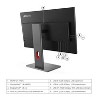 LENOVO LCD P27Q-40 - 27",IPS,matný,16:9,2560x1440,178/178,4ms,350cd/m2,1500:1,HDMI,DP,USB-C,USB Hub,VESA,Pivot