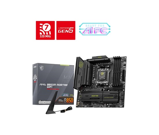 MSI MB Sc AM5 MAG B850M MORTAR WIFI, AMD B850, 4xDDR5, 1xHDMI, WiFi, mATX