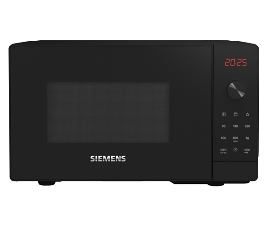 BAZAR - Siemens iQ300 FE023LMB2 mikrovlnná trouba, 800 W, talíř 27 cm, funkce grill, černá - poškozený obal