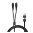 CONNECT IT Nabíjecí kabel Wirez 4v1, USB-C/USB, Lightning/USB-C, 1.25m, černá
