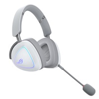 ASUS sluchátka ROG DELTA II, Bezdrátové 2.4GHz, ARGB, bílá