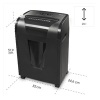 <p>Hama Premium M10+, skartovačka, micro rez, 10 listov, stupeň utajenia P5, 20 l</p>