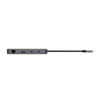 TRUST Dokovací stanice DALYX USB-C, 8v1, HDMI, RJ45, 2xUSB-C, 2xUSB-A, microSD/SD karta, šedá