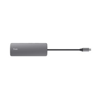 TRUST Dokovací stanice DALYX USB-C, 8v1, HDMI, RJ45, 2xUSB-C, 2xUSB-A, microSD/SD karta, šedá