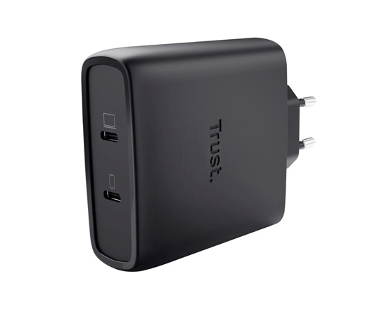 TRUST napájecí adaptér MAXO 100W 2-Port, USB-C, černá