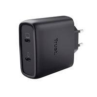 TRUST GaN Nabíječka MAXO 65W 2-Port, USB-C, černá