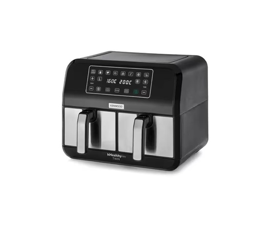 Kenwood kHealthy horkovzdušná fritéza, 1700 W, se dvěma zásuvkami, 4+4 l, 8 programů, černá