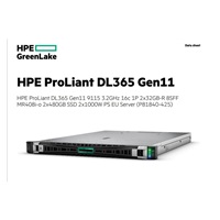 HPE PL DL365g11 AMD Epyc 9115 (2.6/16C) 2x32G 2x480G MR408i-o/4G ocp 2p10G-T 8SFF 2x1000W 1U Smart Choice