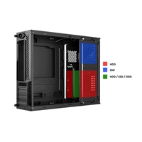 1stCOOL skříň COMPACT 1, Micro Tower, AU, USB 3.0, USB-C, CR, 1x 80mm Fan, černá