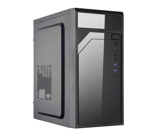 EUROCASE skříň ML M6-590B, mATX, 2x USB-A, 1x USB-C, černá
