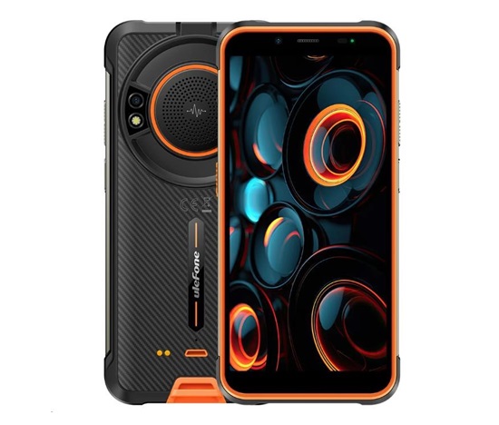 Smartphone Ulefone Power Armor 16S 4G 8GB 128GB, Black w Orange [No Charger], EU