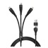 CONNECT IT Nabíjecí kabel Wirez 6v1, USB-C/USB, Lightning + 2x USB-C, 1.25m, černá