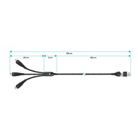 CONNECT IT Nabíjecí kabel Wirez 6v1, USB-C/USB, Lightning + 2x USB-C, 1.25m, černá