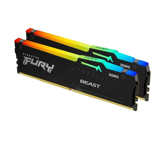 KINGSTON DIMM DDR5 128GB (Kit of 2) 5600MT/s CL36 FURY Beast RGB EXPO